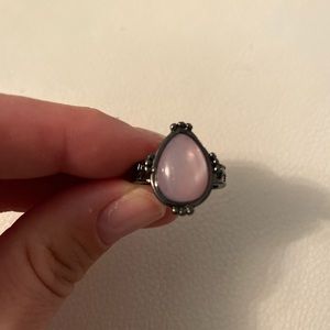 Purpley pink faux silver ring Apx size 7.5-must be bundled!